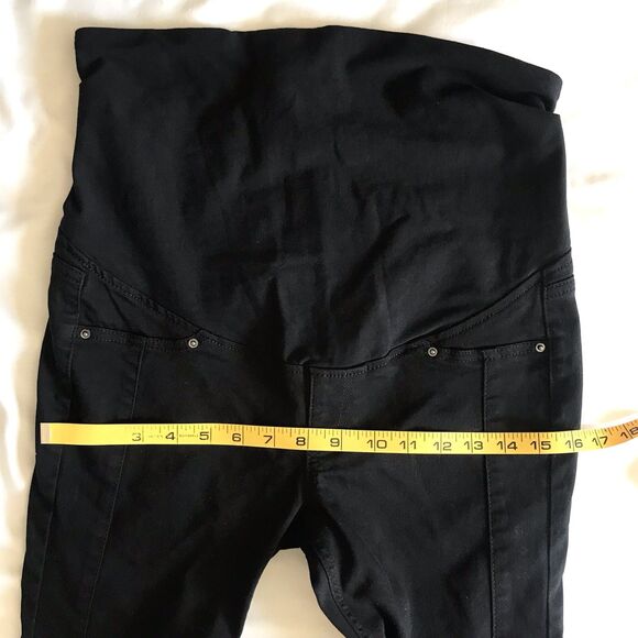 H&M Mama Womens Maternity Black Pull On Jegging Pant Skinny 10 Over Bump Stretch - Picture 9 of 11